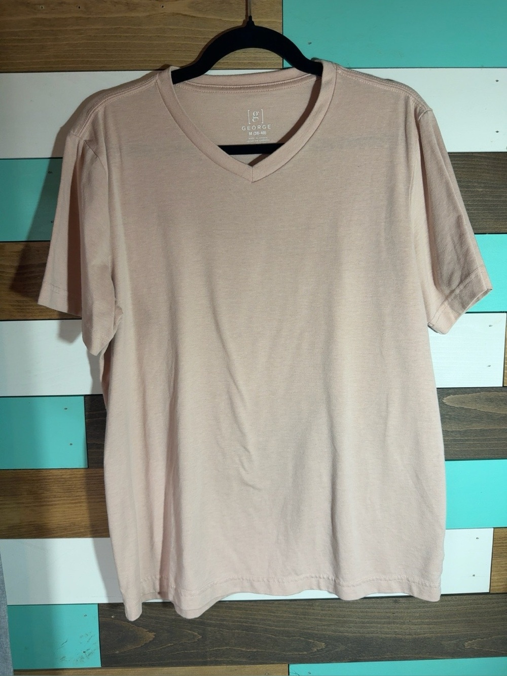 George Pale Pink V-Neck Short Sleeve Tee